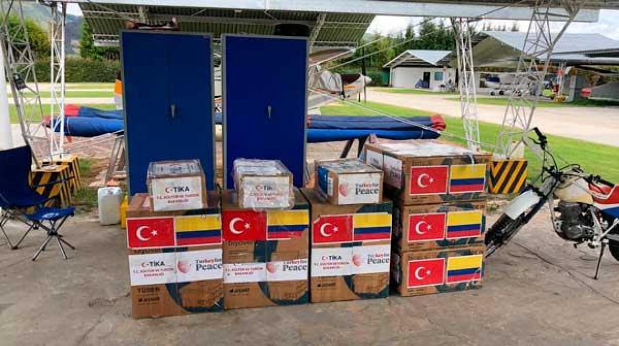 Parte de la donación del gobierno turco.