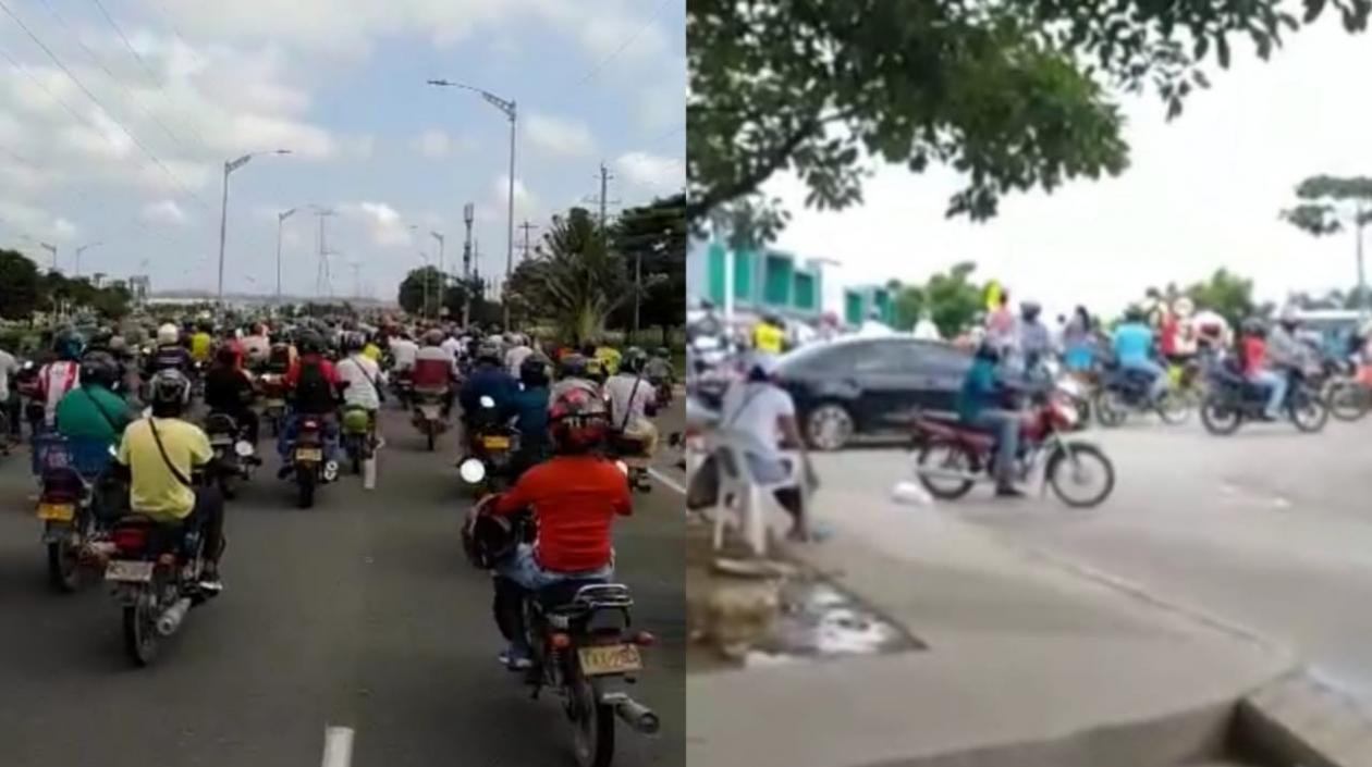 Protestas de mototaxistas.