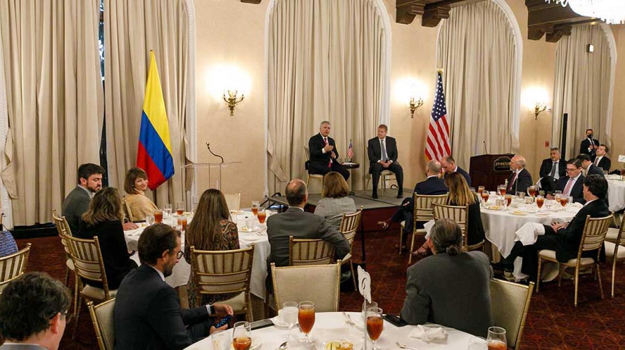 Presidente de Colombia estuvo en un encuentro en la Cámara de Comercio de EE.UU.