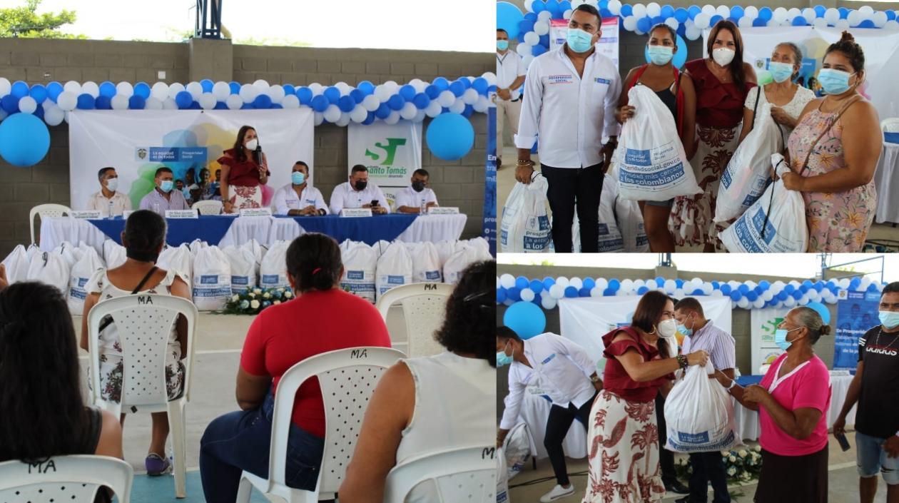 La directora de DPS, Susana Correa, entregó las donaciones a los beneficiarios.