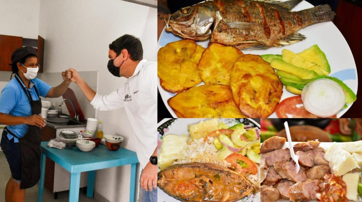Un menú variado ofrecieron las cocinas tradicionales del Centro de Barranquilla.