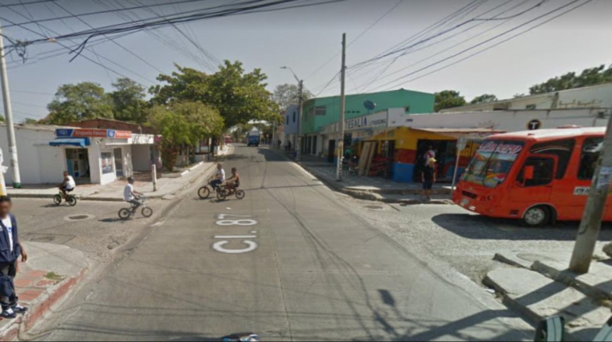 Carrera 21 con calle 87, sector del barrio La Manga donde ocurrió el accidente.
