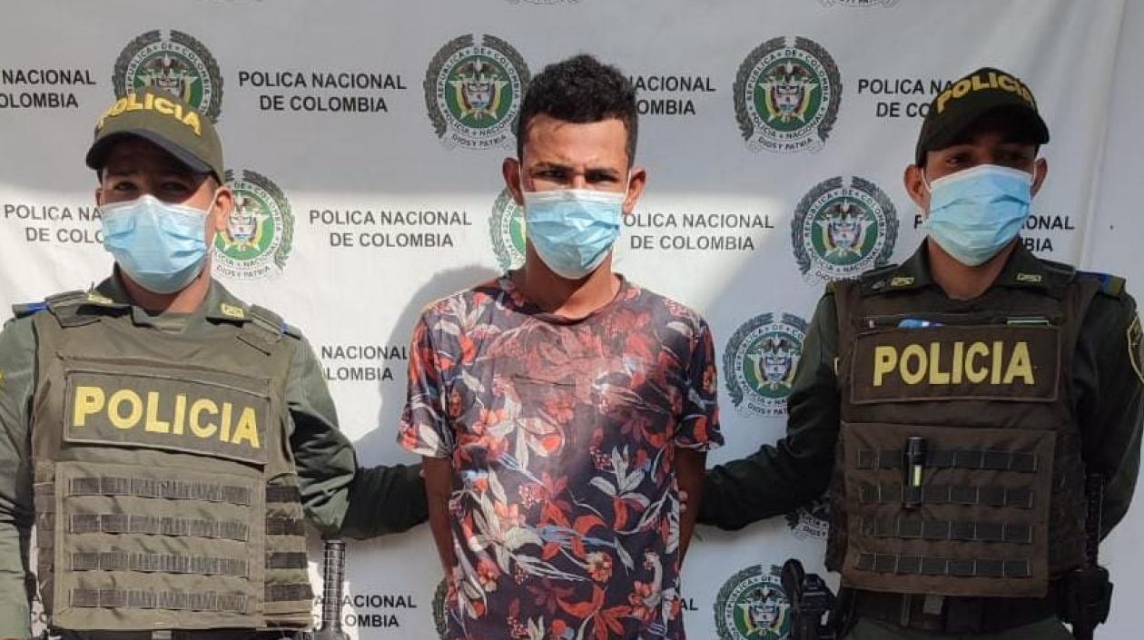 Hombre capturado en Palmar de Varela.