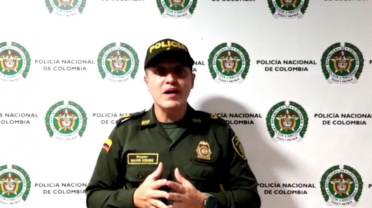 Mayor David Uribe Muñoz, Comandante de Policía en Sabanalarga.