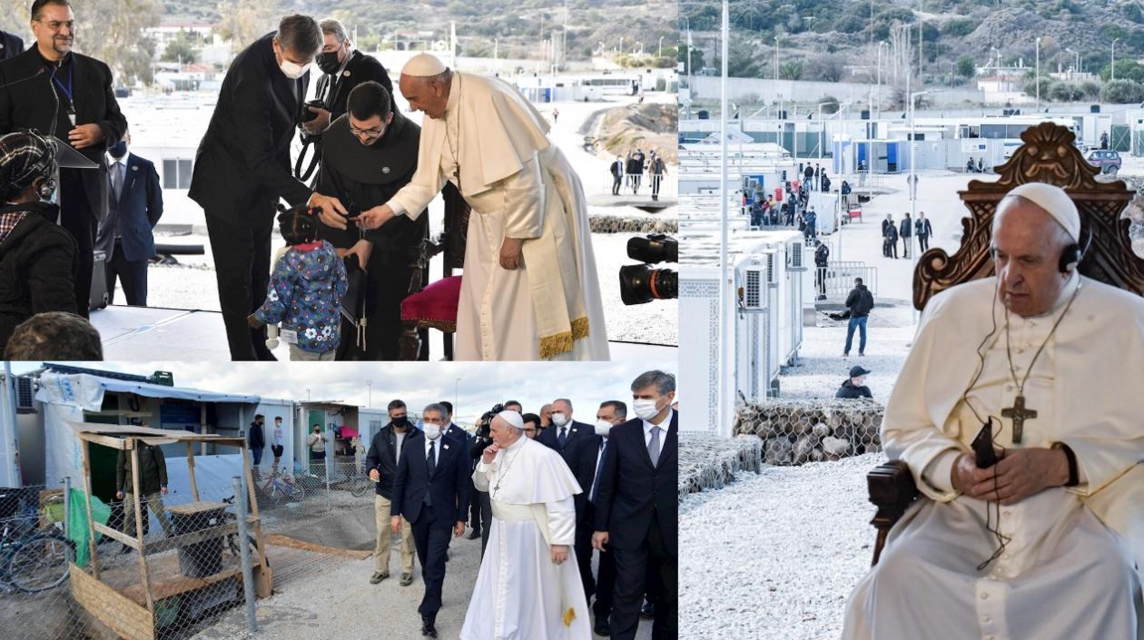 Papa Francisco en Lesbos, Grecia.