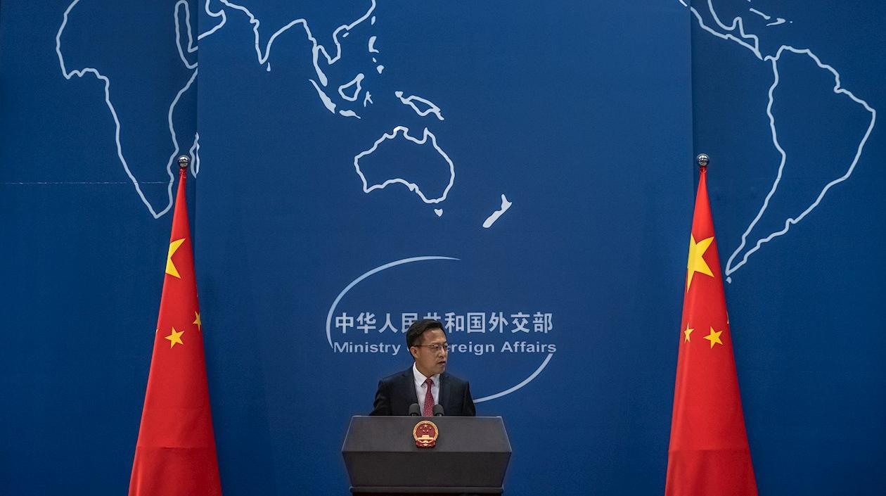 El portavoz del Ministerio de Asuntos Exteriores de China, Zhao Lijian.