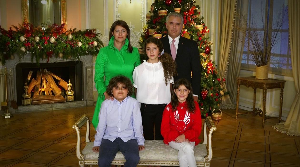 Presidente Iván Duque y su familia.
