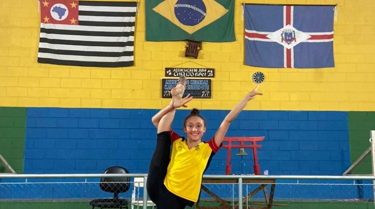 Vanessa Galindo, gimnasta del Atlántico. 