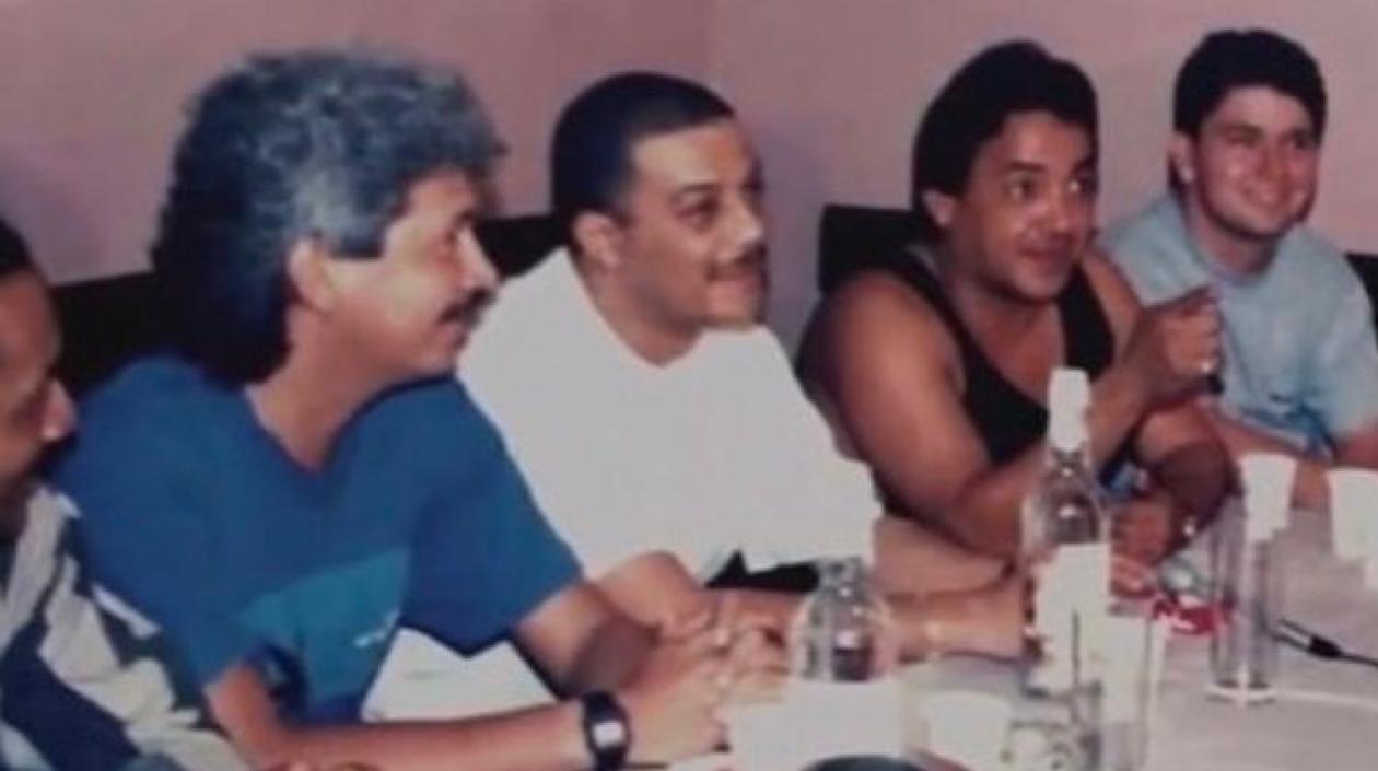 Foto histórica del Grupo Niche, con Jairo Varela y Tito Gómez.
