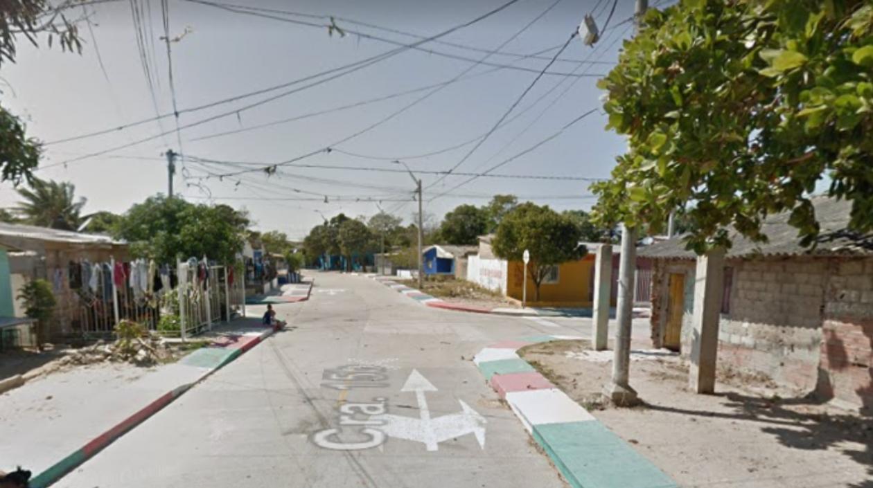 Carrera 15B con calle 105, barrio La Paz, donde ocurrió el crimen. 