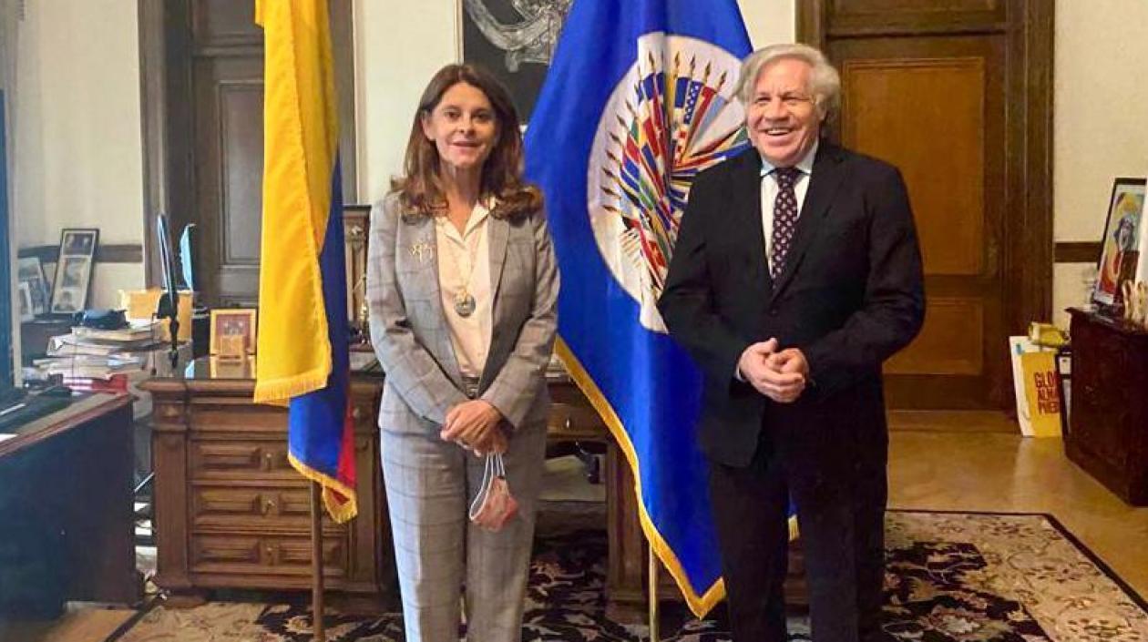 La Vicepresidenta y Canciller de Colombia, Marta Lucía Ramírez, se reunió con el secretario de la OEA, Luis Almagro.