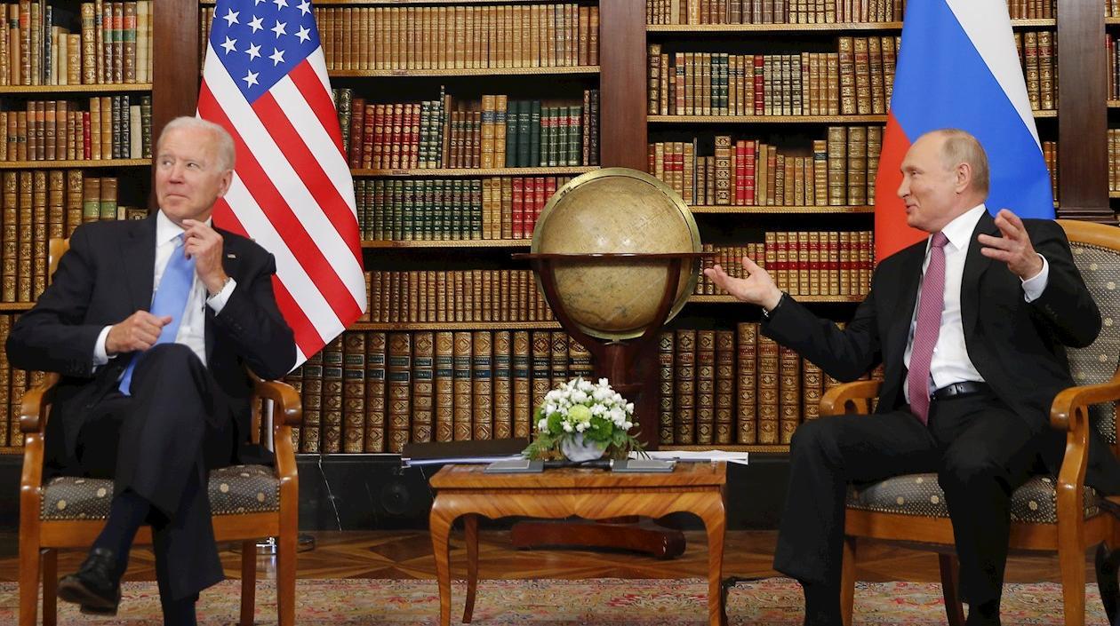 Joe Biden, presidente de Estados Unidos, y Vladímir Putin, presidente de Rusia.