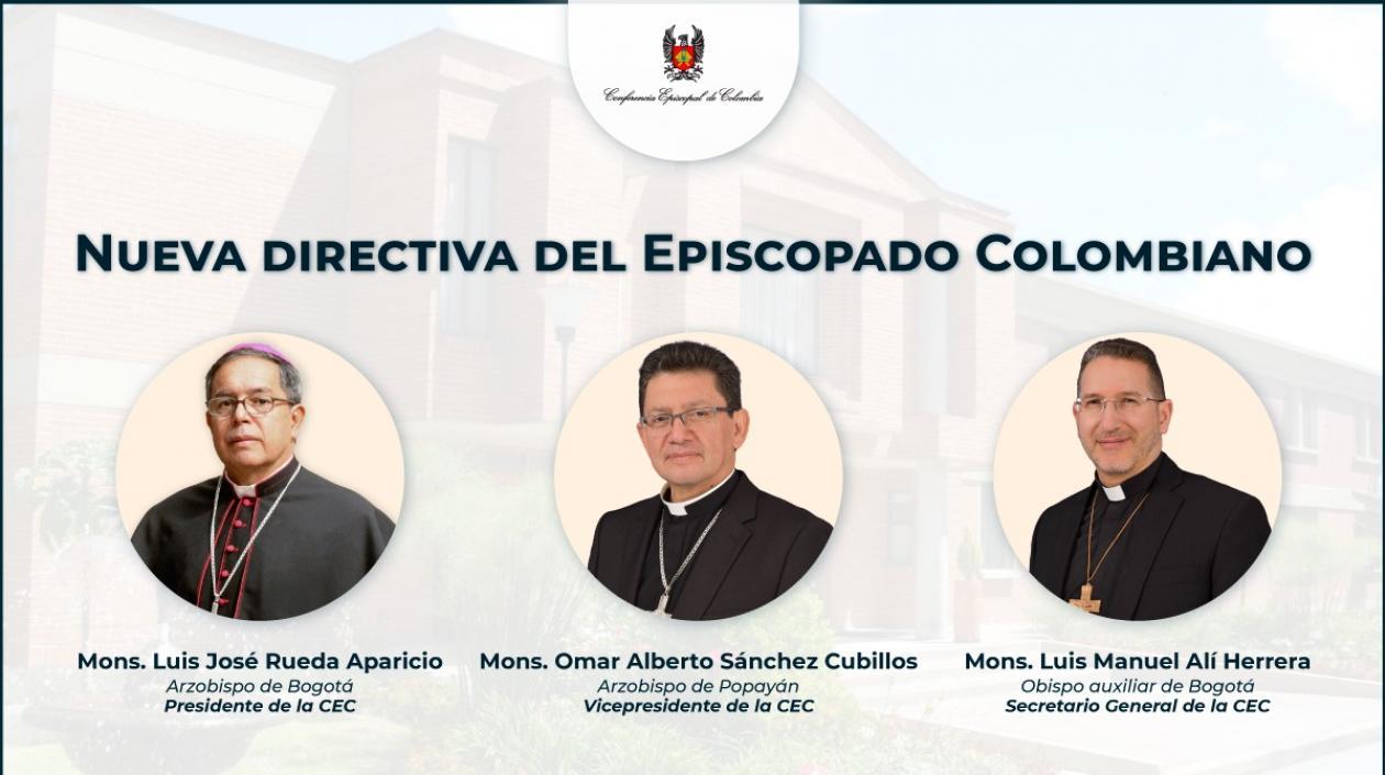 La nueva directiva de la Iglesia Católica en Colombia.