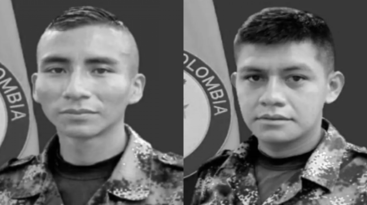 Januar Jhonatan Gutiérrez Titimbo y Juan Clímaco Guetocue Volveras, soldados fallecidos.
