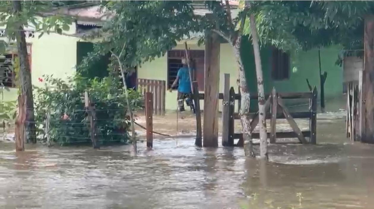 Desbordamiento del río Cauca, en la Mojana sucreña, dejó viviendas afectadas.