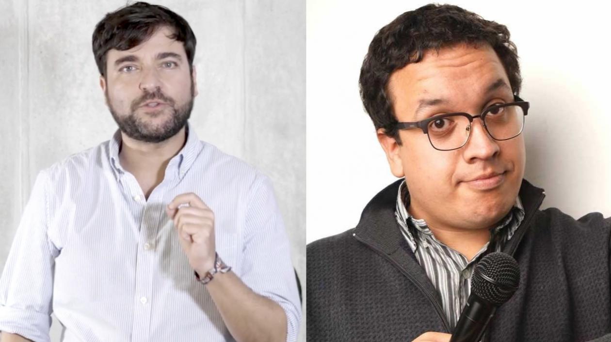 El Alcalde Jaime Pumarejo y el comediante Gabriel Murillo.