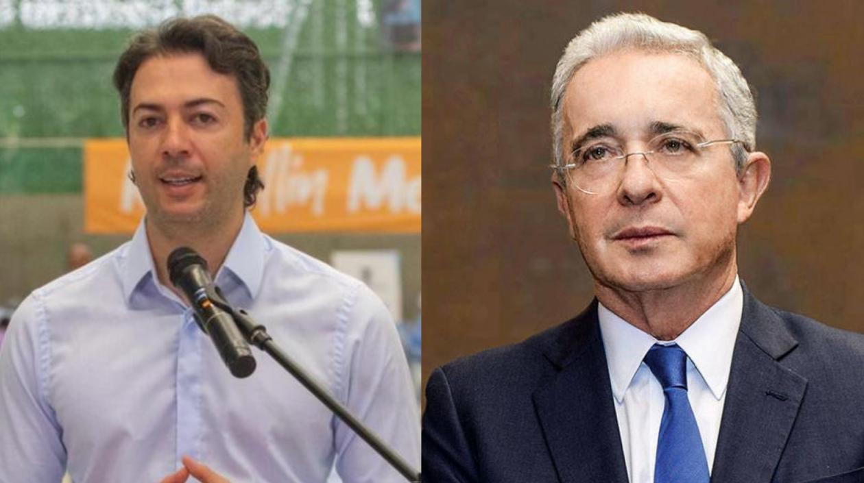 Daniel Quintero Calle y Álvaro Uribe Vélez.