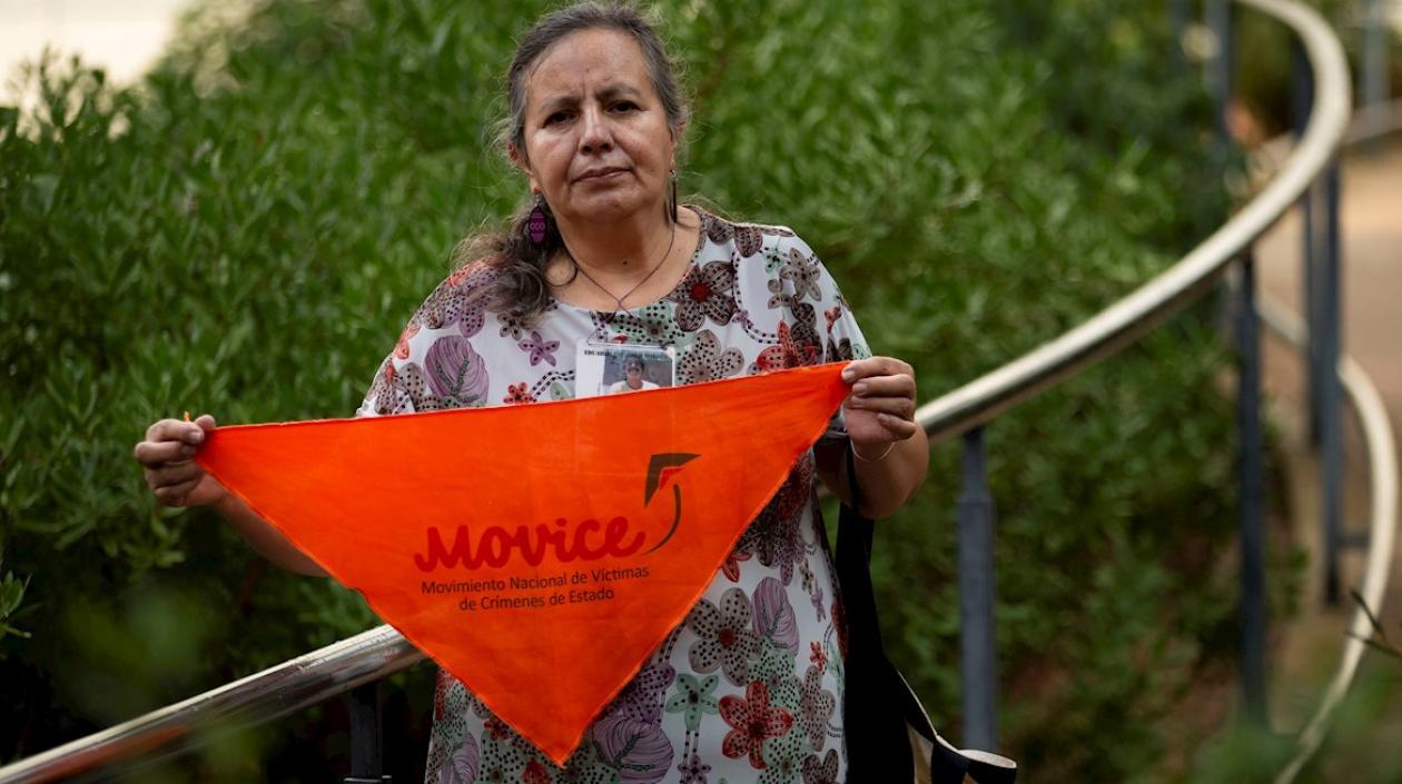 La activista y portavoz del Movimiento Nacional de Víctimas de Crímenes de Estado (Movice) de Colombia, Luz Marina Hache