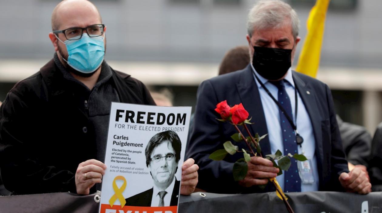 Imagen de Carles Puigdemont en una protesta.