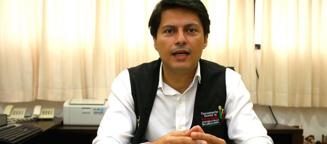 El personero distrital de Barranquilla Miguel Ángel Alzate.