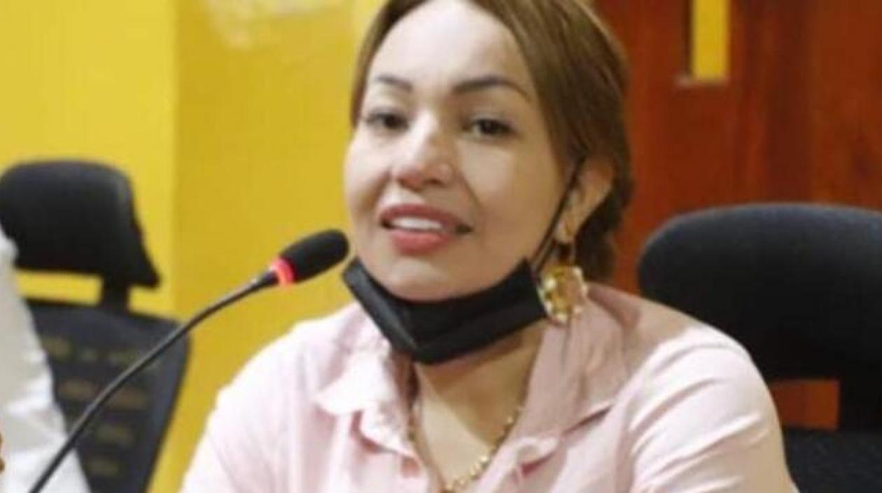 Gloria Estrada Benavides, presidenta del Concejo de Cartagena. 