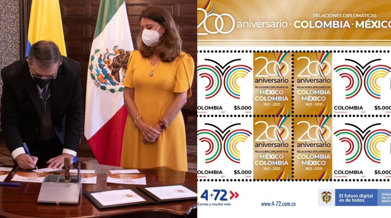  La Vicepresidente y Canciller, Marta Lucía Ramírez lideró el evento de lanzamiento del Sello Postal conmemorativo por el Bicentenario de las relaciones con México.
