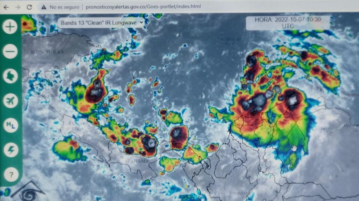 Imagen satelital de la tormenta tropical 'Julia'.