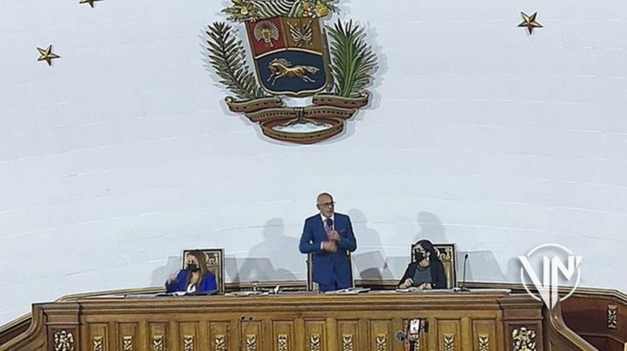 Jorge Rodríguez en la Asamblea Nacional Venezolana.