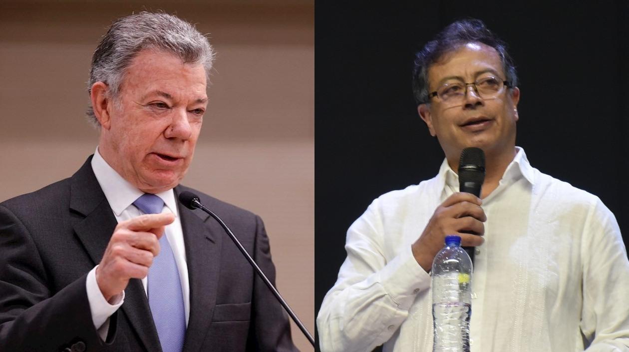 Juan Manuel Santos y Gustavo Petro.