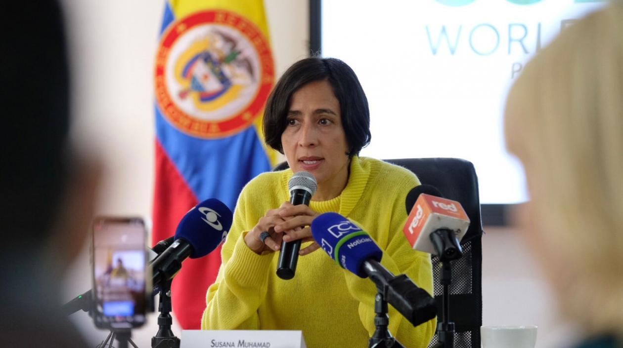 La ministra de Ambiente y Desarrollo Sostenible, Susana Muhamad.