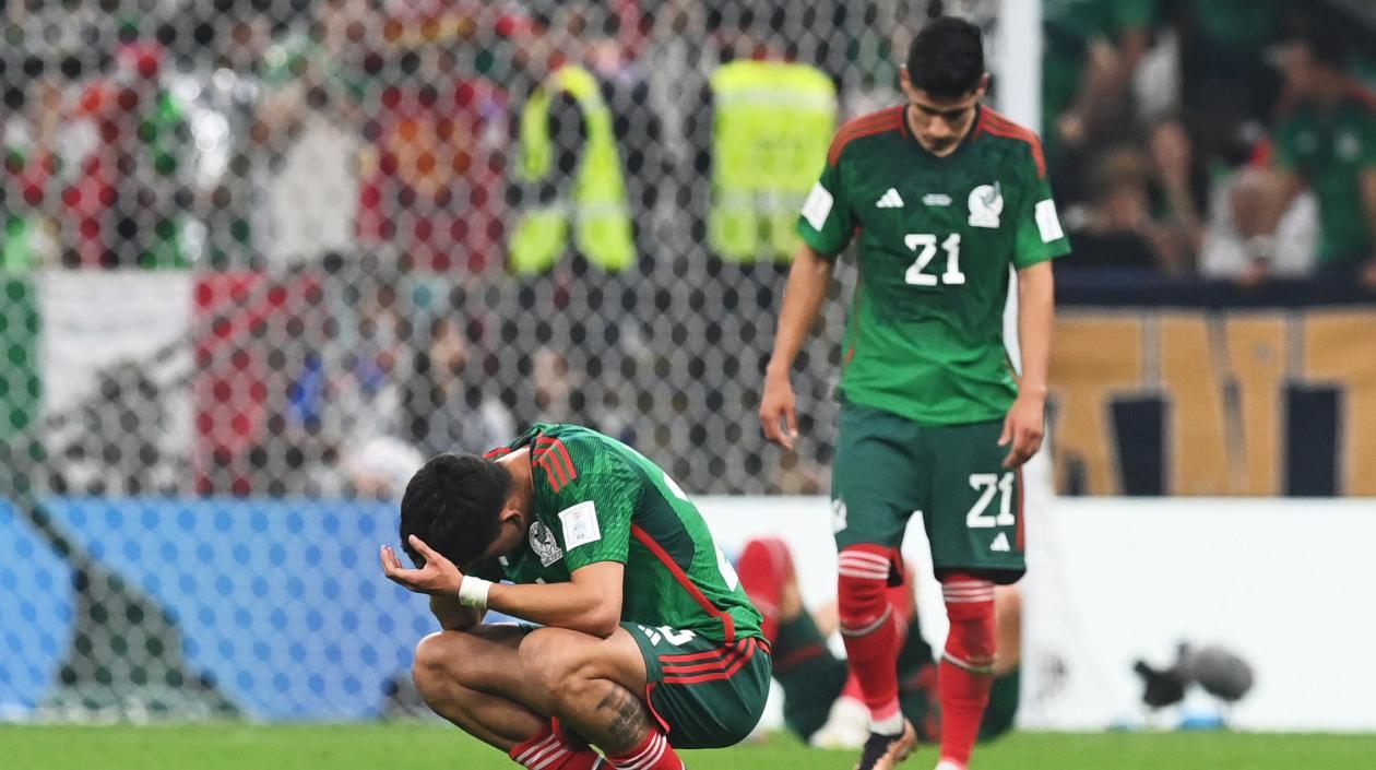 La decepción de los jugadores tras quedar eliminados ante Arabia Saudí.