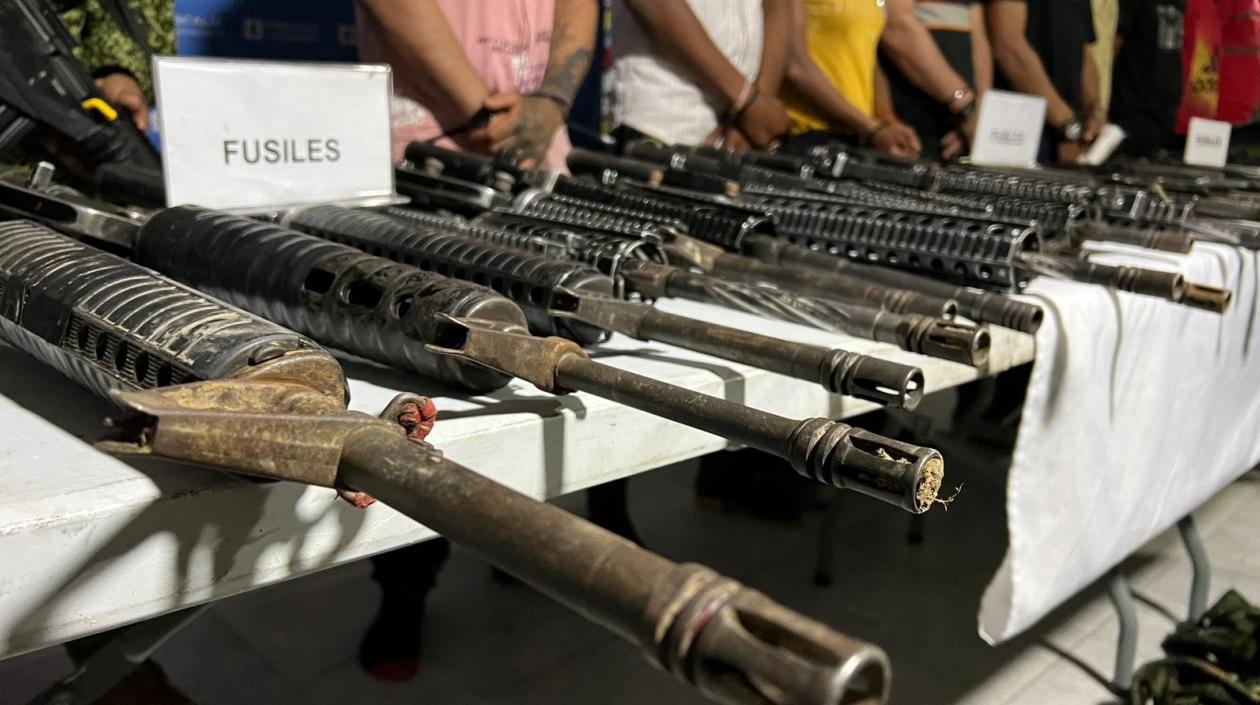 Armamento incautado a disidentes de las FARC