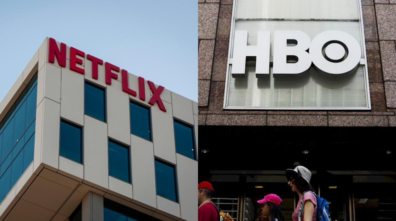  Logos de Netflix y HBO.