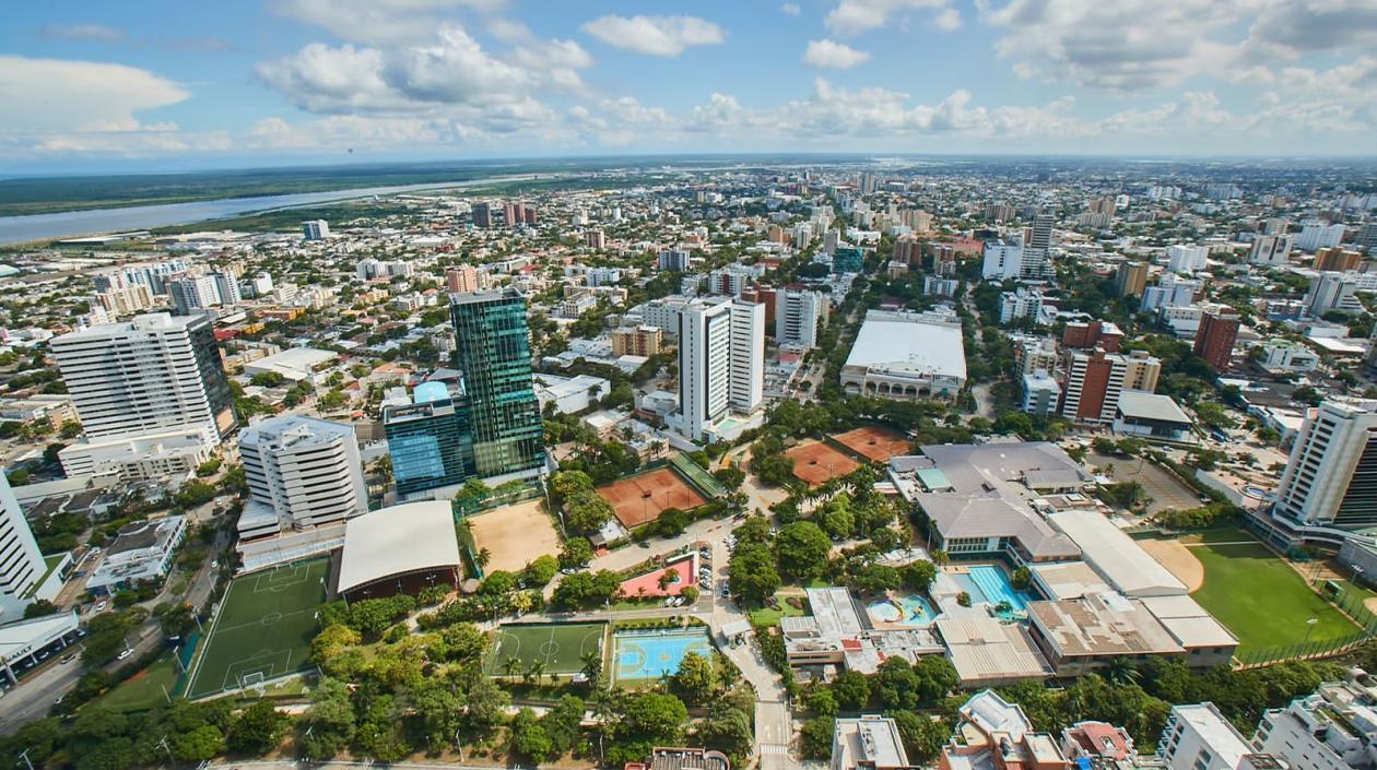Imagen panoramica de Barranquilla.