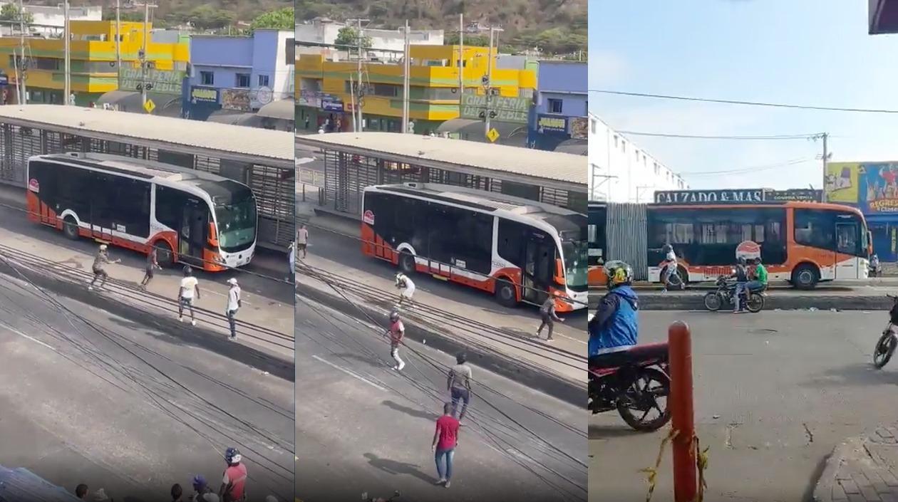 Caos por protesta de mototaxistas en Cartagena