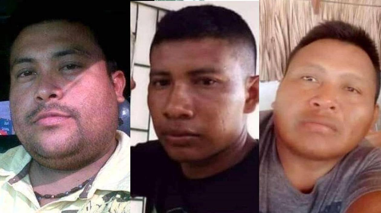 Bernardo Zambrano, Aristóbulo Zambrano y Alex Chasin, víctimas de la masacre.