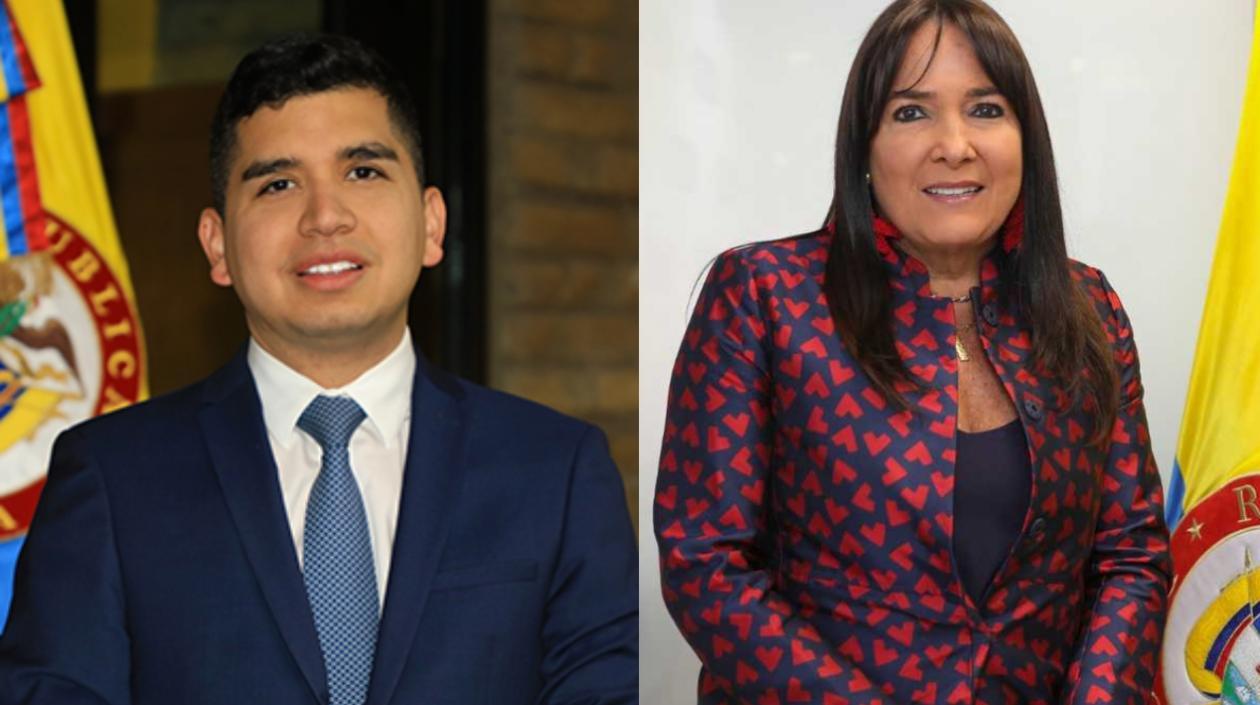 Jonathan Malagón, ministro saliente de Vivienda; Susana Correa, nueva ministra.