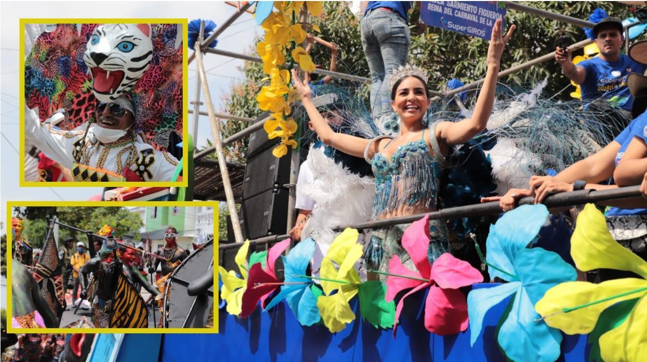Reina Paula Sarmiento en la Parada Carlos Franco del Carnaval de la 44.