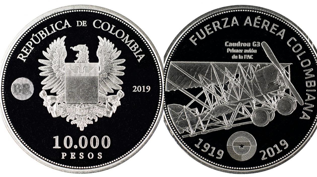 Ya está a la venta en las sucursales de Banrepública la moneda de 10.000 conmemorativa de la Fuerza Aérea.