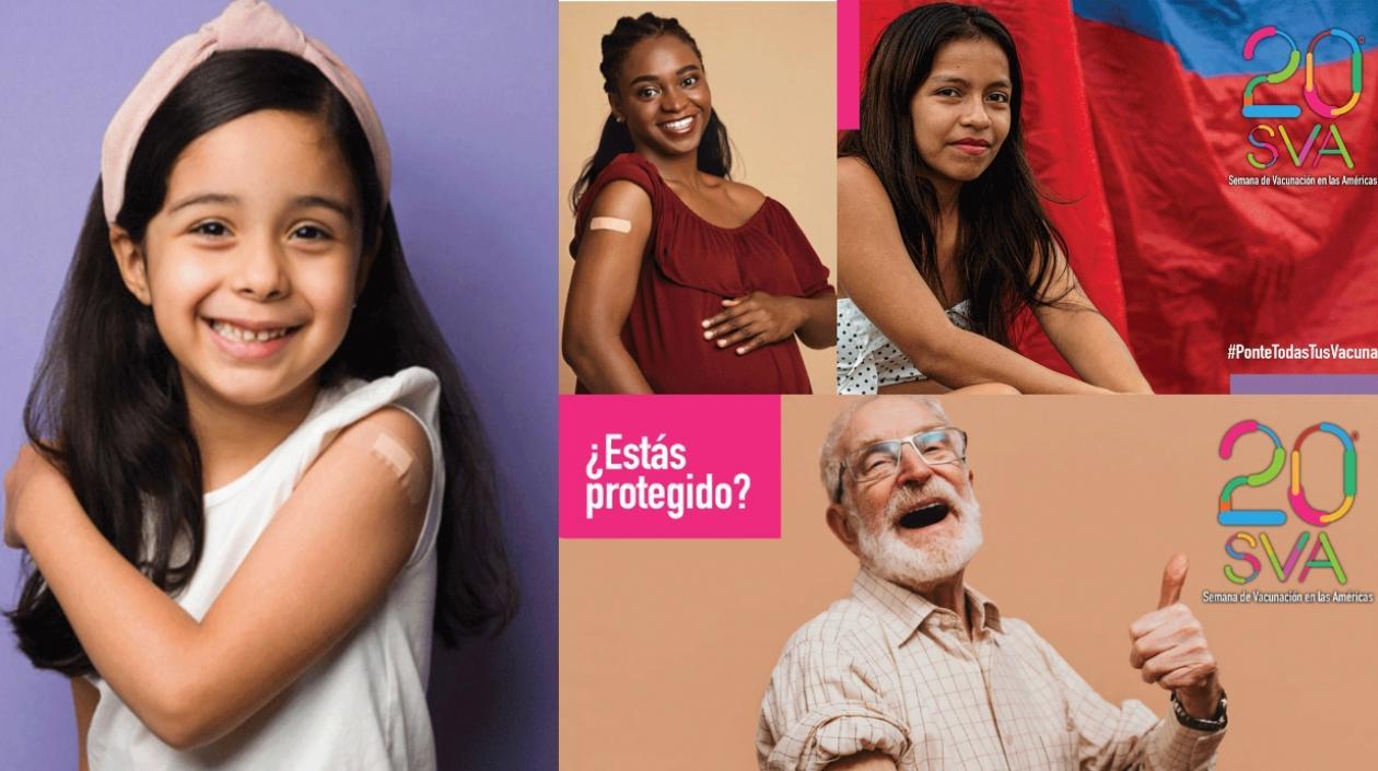 “¿Estás protegido? Ponte todas tus vacunas", lema de la  Semana de Vacunación de Las Américas.