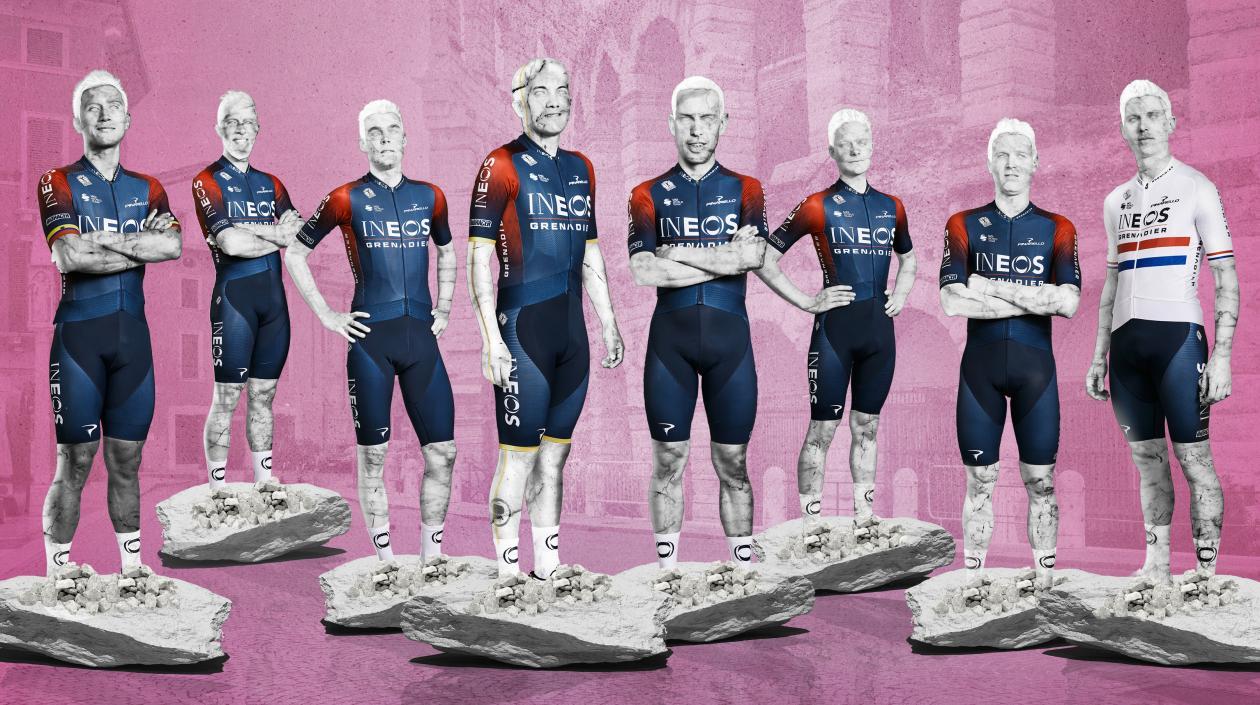 Equipo del Ineos para el Giro 2022. 