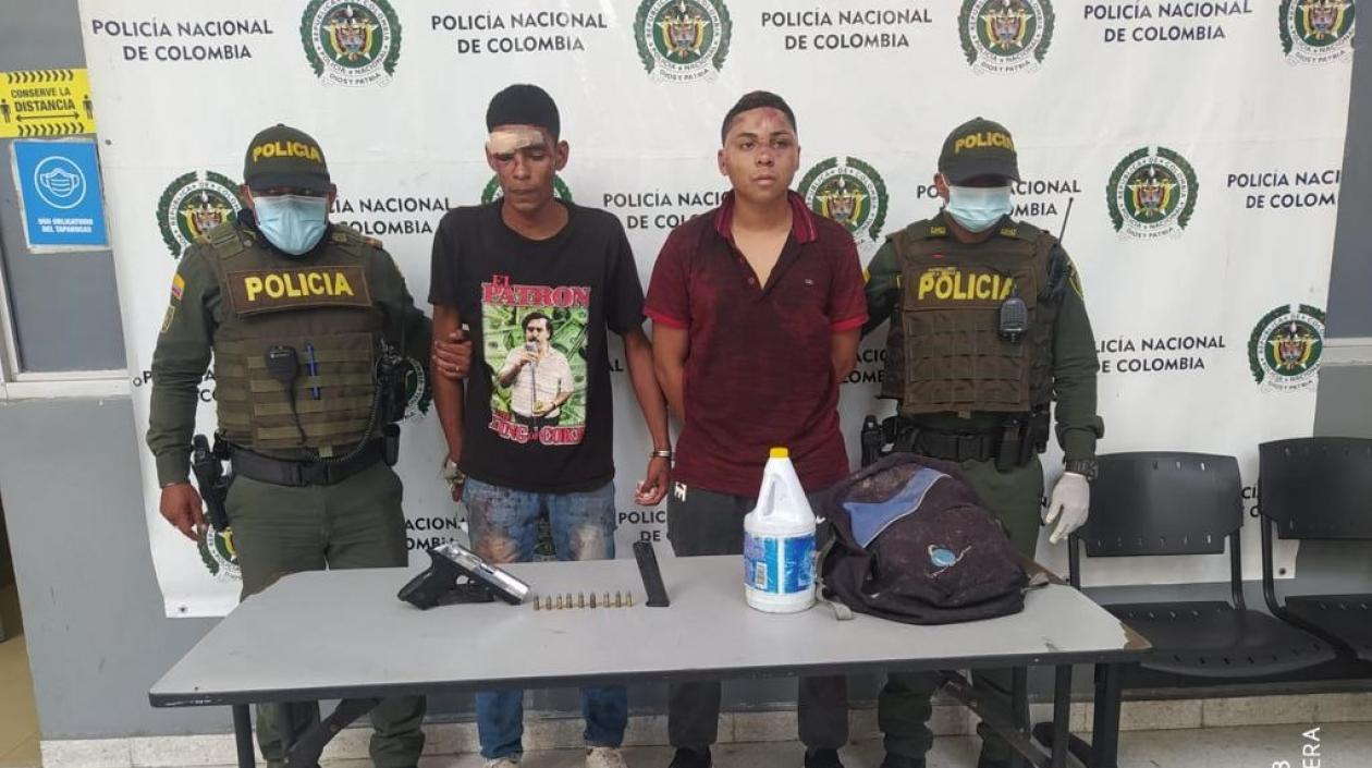 Brayan José Sánchez Bram y Brayan José Arenilla  Acendra, capturados.