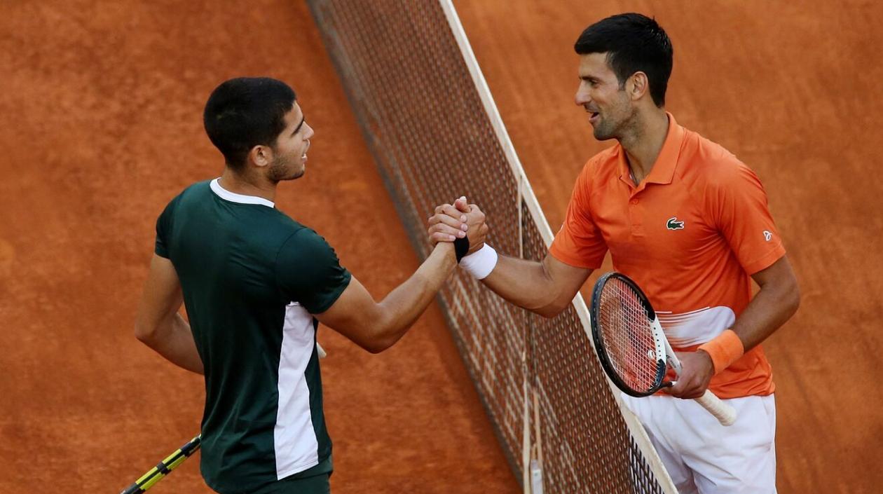 Carlos Alcaraz y Novak Djokovic.