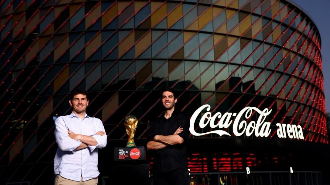 Iker Casillas y Kaká durante el lanzamiento del evento. 