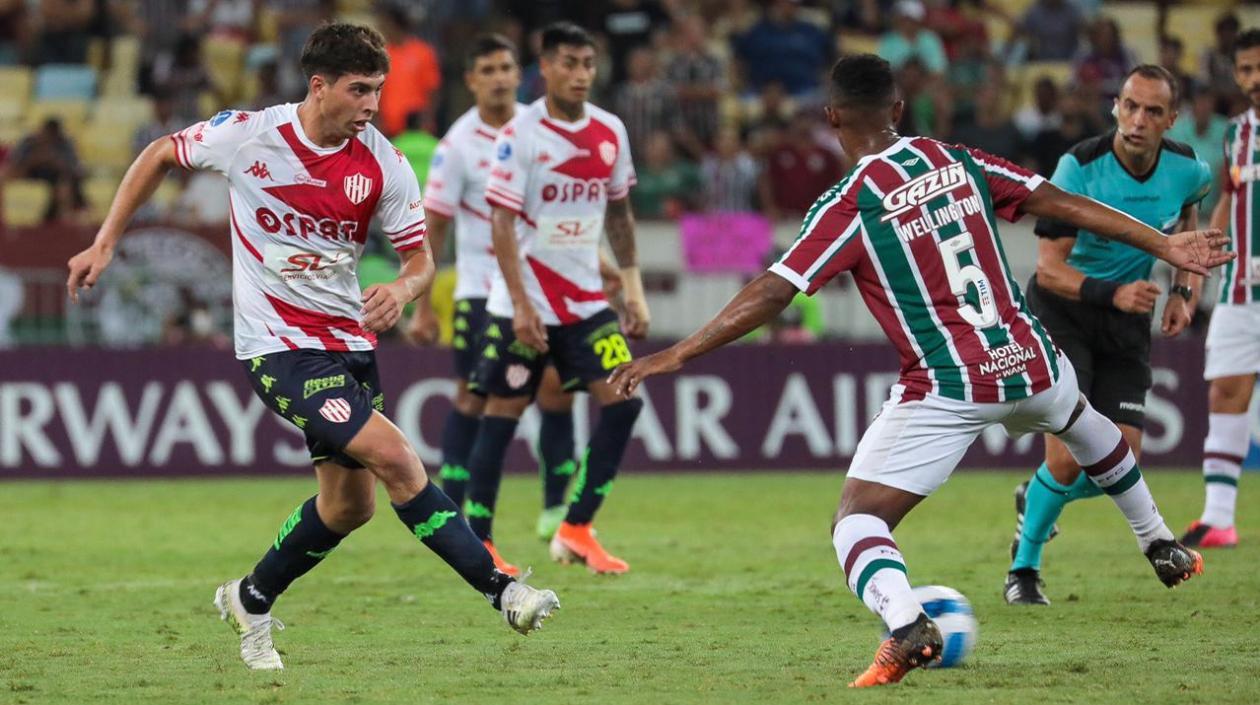 Acciones del duelo de ida entre unión y Fluminense. 