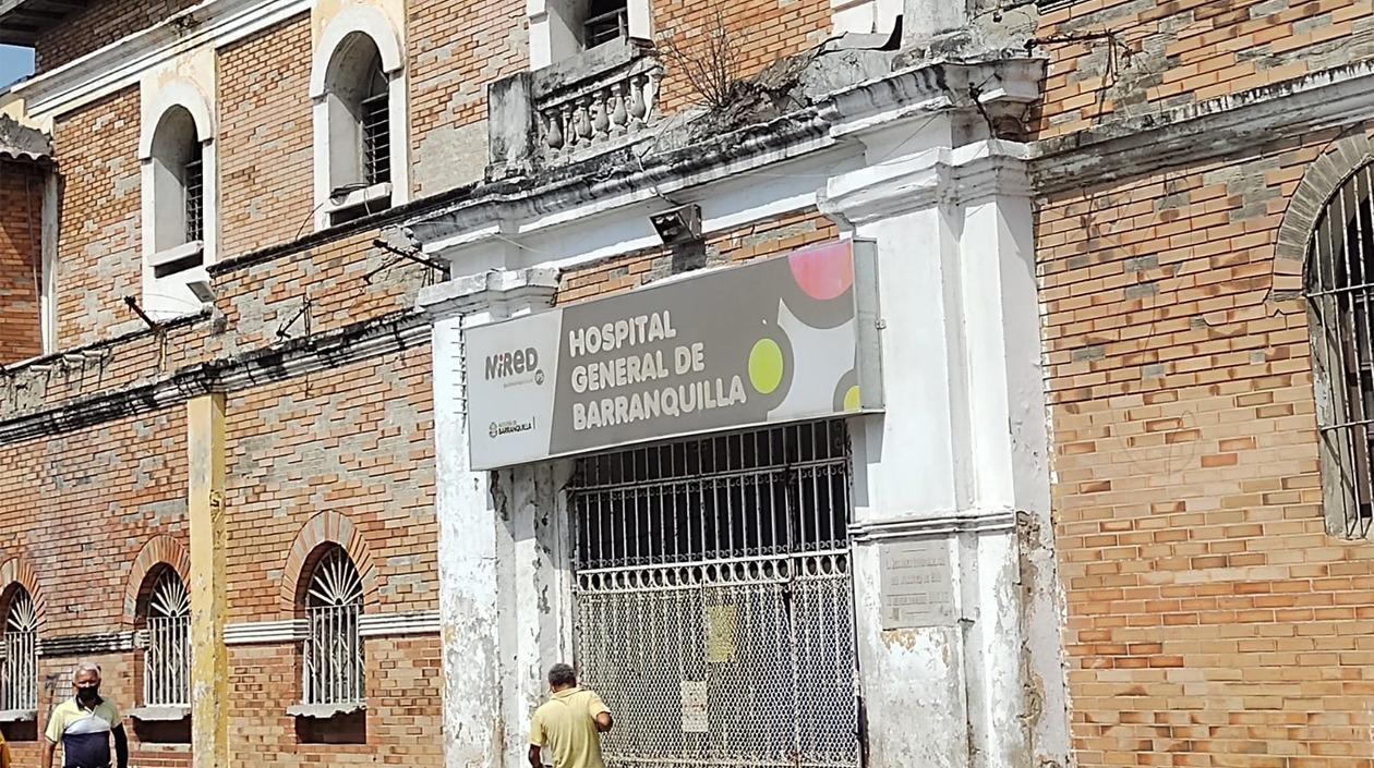 Hospital General de Barranquilla, a donde fue llevada la mujer. 