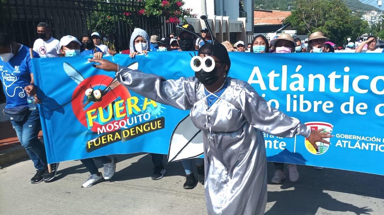 La caravana de prevención realizada en el municipio de Puerto Colombia.
