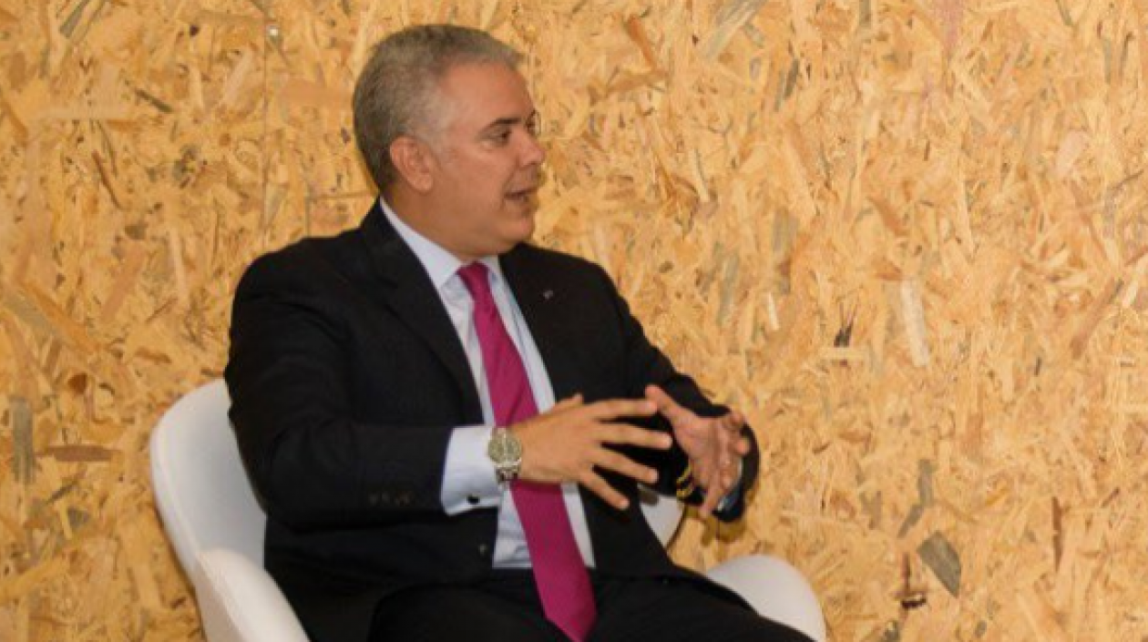 Presidente Iván Duque en el foro empresarial ‘Colombia, país de oportunidades’.