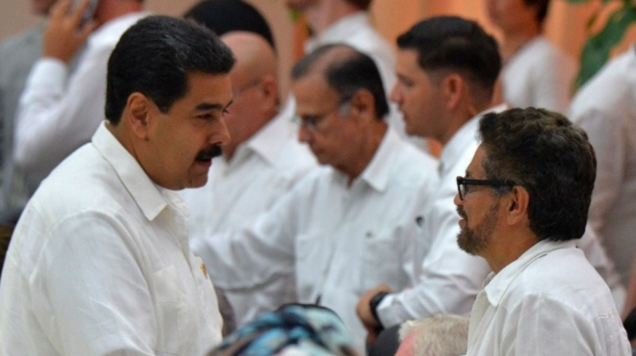 El presidente Maduro y el jefe de las disidencias de las FARC, alias Iván Márquez.