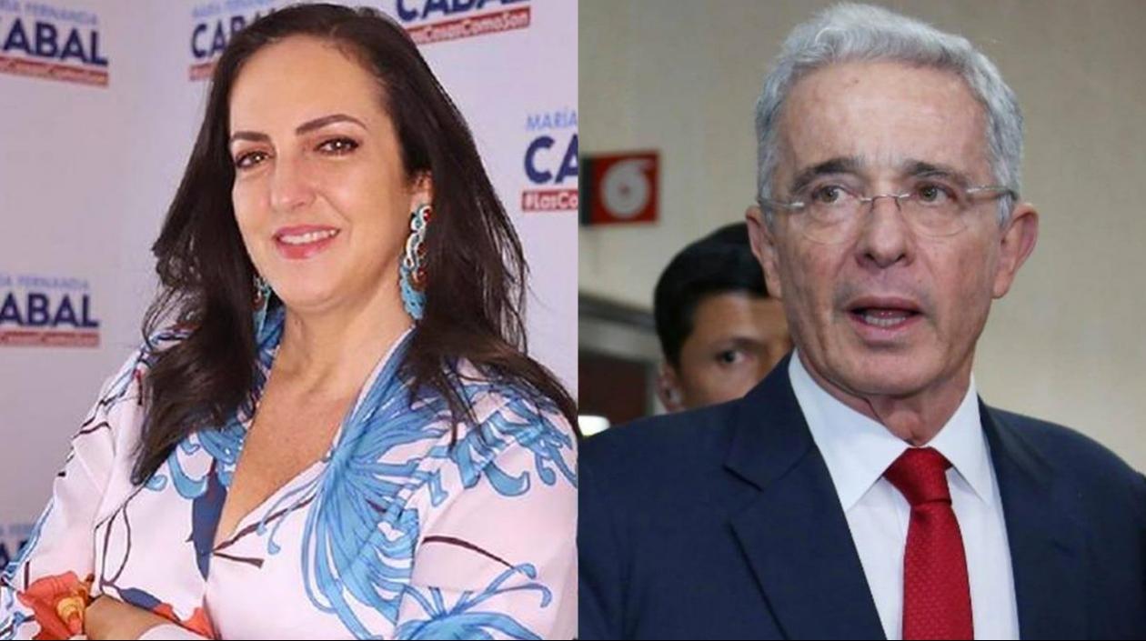 Senadora María Fernanda Cabal y expresidente Álvaro Uribe.